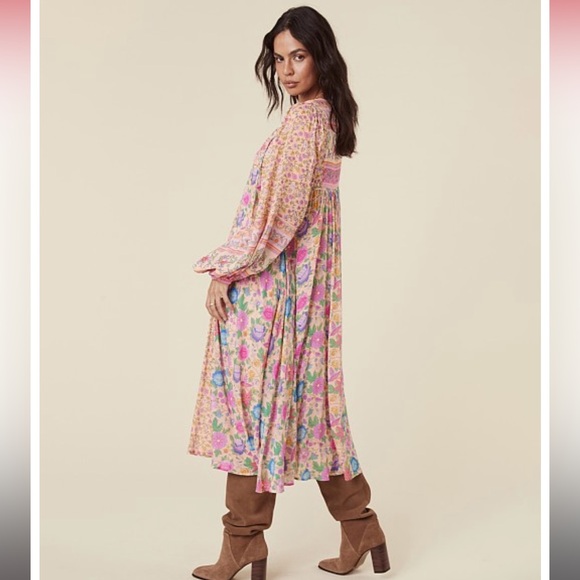 Spell and The Gypsy Collective Mossy Patchwork Garden Dress NWT! - Picture 5 of 7